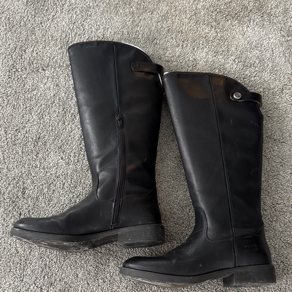FRYE AND CO. Black Over the Knee Boots
